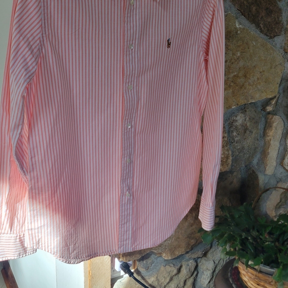 RALPH LAUREN Striped Orange Women's Shirt (Perfect Condition) - Picture 3 of 7